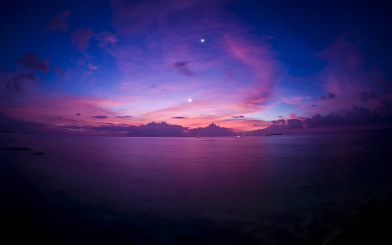 idyllic, sunset, water, dramatic sky, romantic sky, horizon, tranquil scene, 1080P, no people, cloud - sky, night, tranquility, outdoors, body, scenics - nature