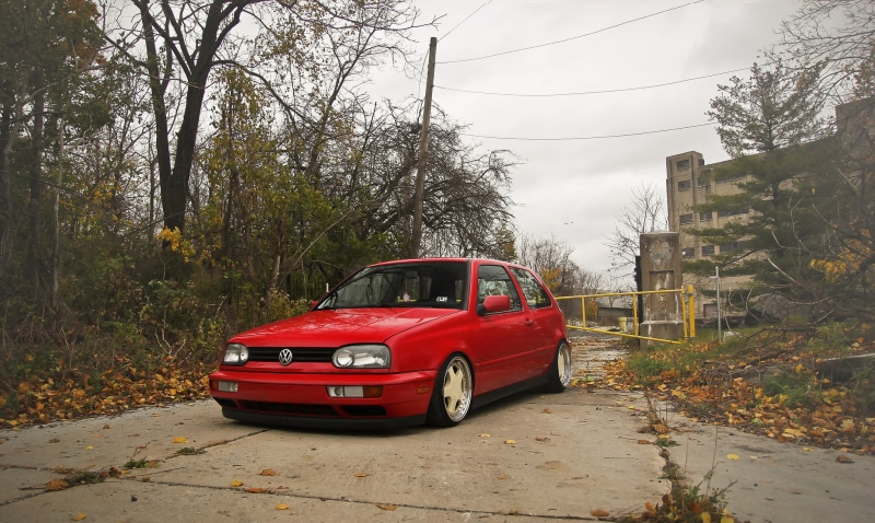 red, 1080P, Golf, MK3, Volkswagen