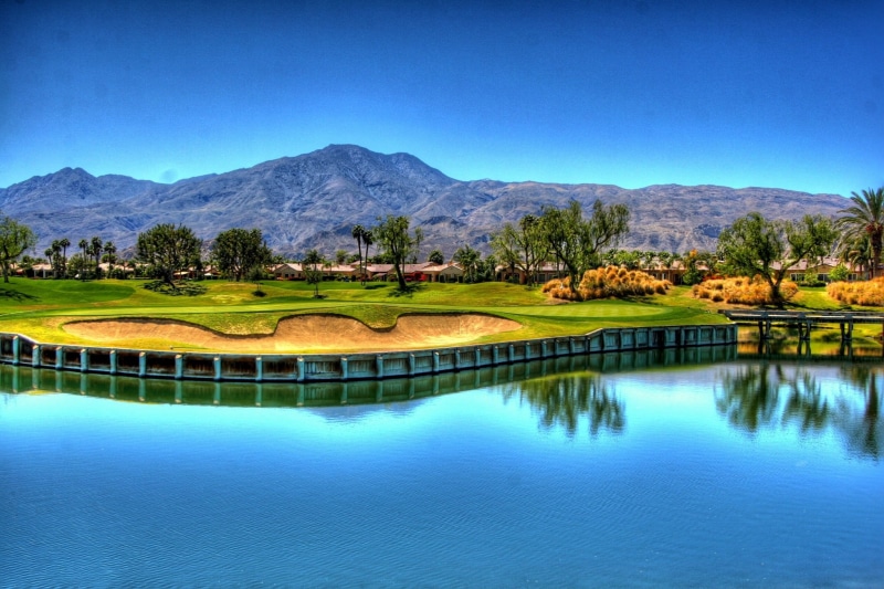 golf beautiful backgrounds desktop, beauty in nature, plant, tree, reflection, scenics - nature, lake, sky, tranquil scene, clear sky, mountain, copy space