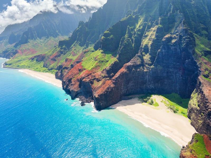 beach, seashore, outdoors, mountain, tranquil scene, bird, day, s, land, view, 2K, eye, turquoise colored, landscape, no people, idyllic, non-urban scene