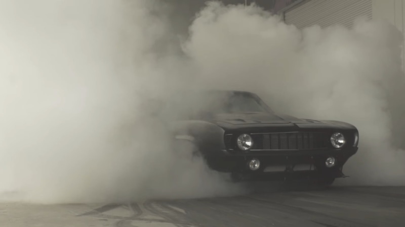 Chevrolet Camaro, Burnout, car, hoonigan, donut, 1080P