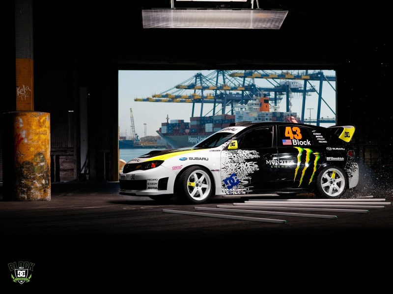 Ken Block, motor vehicle, night, built structure, glass - material, city, nature, transportation, architecture, mode of transportation, rally cars, bridge - man made structure