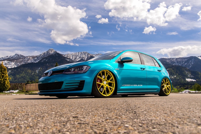 stance, MK7, golf, tuning, Volkswagen, GTI, mountains, 1080P