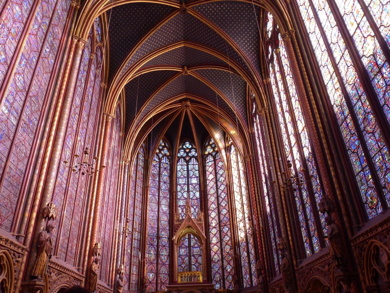 spirituality, history, sainte chapelle, architectural column, stained glass, europe, tourism, cathedral, travel destinations, building, landmark, european