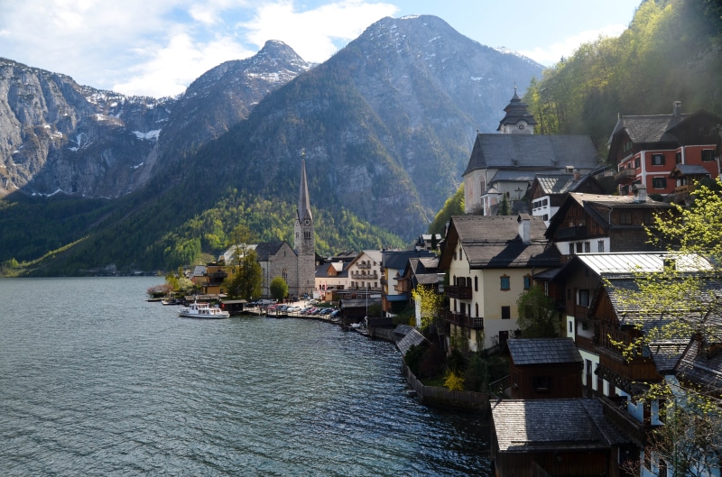 Hallstatt, scenics, scenics - nature, lake, house, village, beauty in nature, built structure, plant, no people, building exterior, hallstatter See, Austria