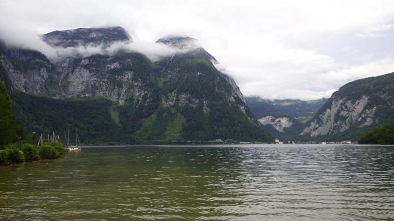 lake, tranquility, scenics - nature, pine woodland, plant, forest, mountain range, 4K, cloud - sky, beauty in nature, tree, no people, sky, non-urban scene