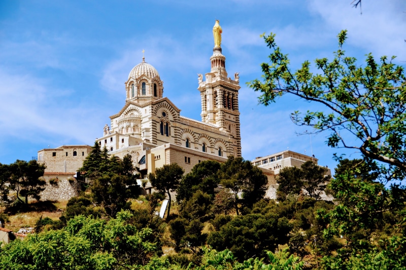 chruch, nature, travel, landscape, religion, building, day, sky, growth, no people, spire, france, marseille, paisagem, place of worship, building exterior