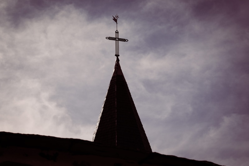 cross, built structure, building, silhouette, moudeyres, tower, outdoors, building exterior, no people, cloud - sky, france, nature, architecture, religion