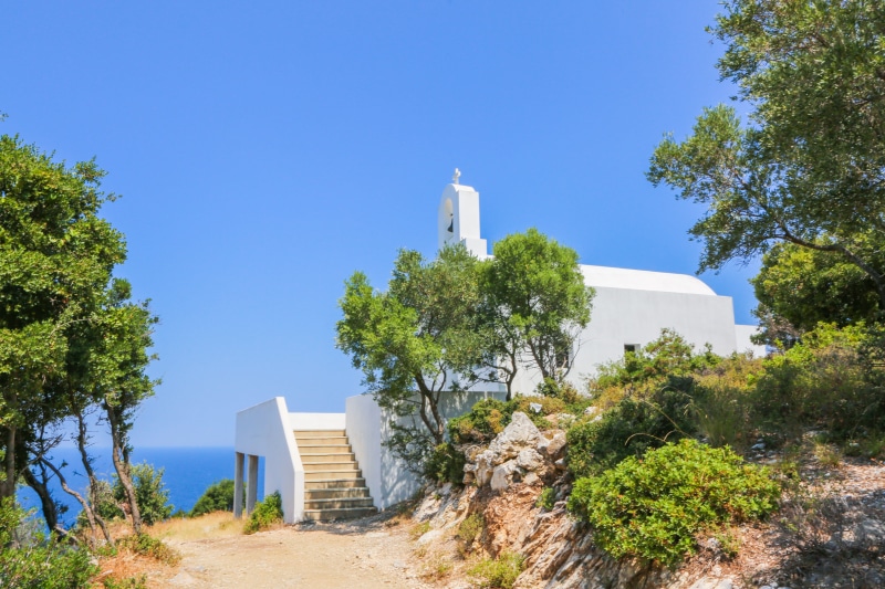 architecture, growth, direction, outdoors, greece, history, 5K, olives, the past, day, tower, clear sky, mediterranean, tree, blue, plant, built structure