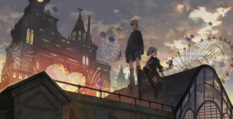 2B (Nier: Automata), 4K, anime girls, Clay, Nier: Automata, 9S (Nier: Automata), anime