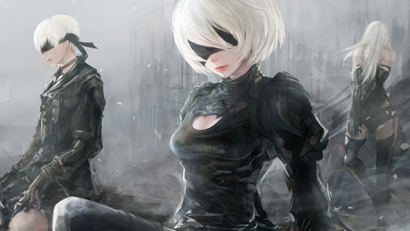 game, 2b-a2-9s-blindfold, automata-yorha, sensuality-sensual-sexy-woman-girl-art-nier, 1080P