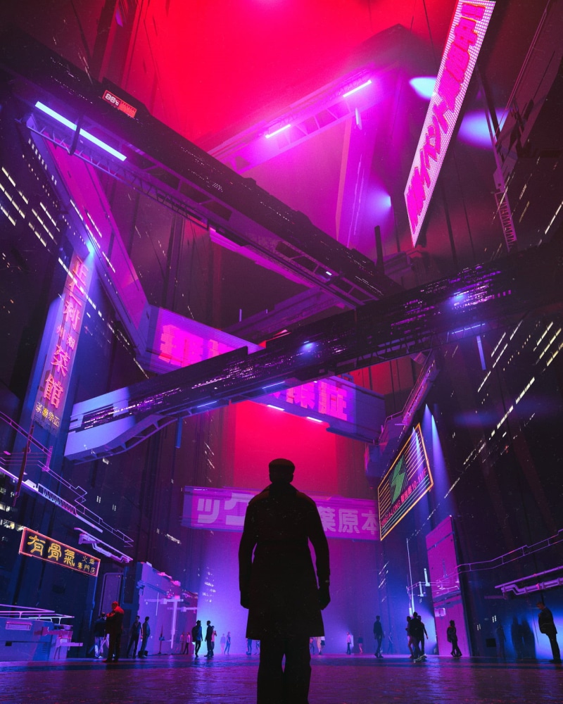 synthwave, neon, 720P, night, 00111 (Artist), futuristic