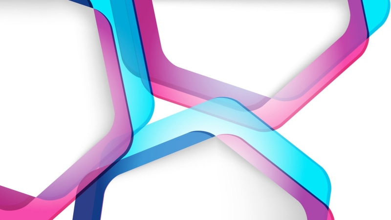 1080P, white background, abstract, shapes, digital art, simple background, colorful