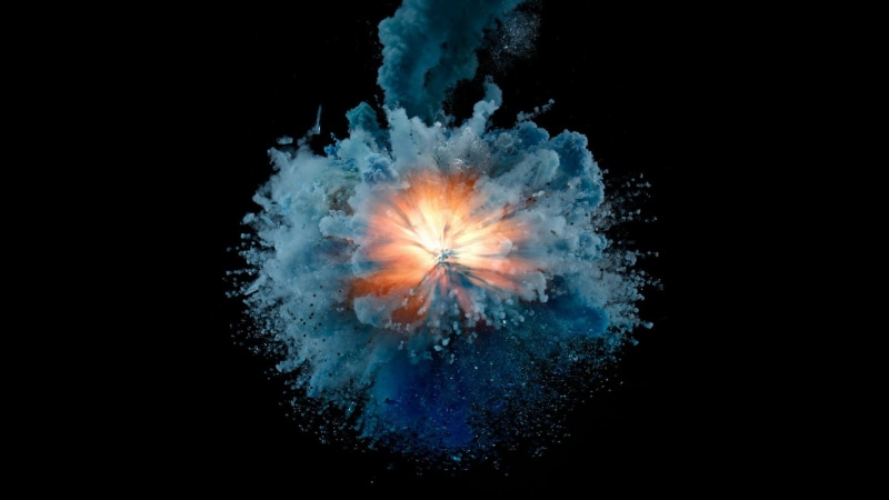 no people, shining, talcum powder, cloud - sky, nature, color, indoors, 3d, 1080P, creativity, black background, strength, exploding, water, smoke - physical structure