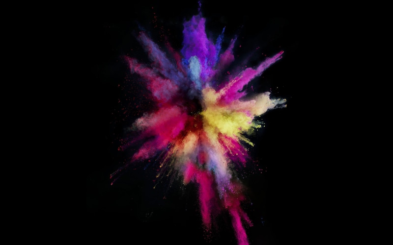 spark, ios9, 4K, vibrant color, black background, red, studio shot, smoke - physical structure, exploding, apple, vitality, abstract, motion, event, firework - man made object