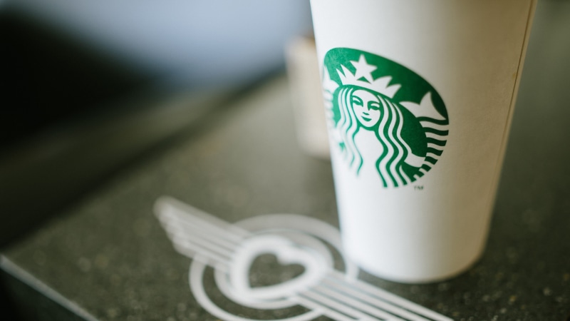 cup, logo, coffee backgrounds, starbucks, Download 3840x2160 starbucks, 4K