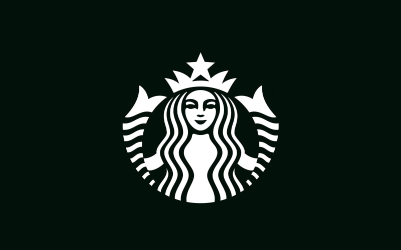 bw, art, black background, creativity, mask, starbucks, illustration, disguise, animal representation, indoors, copy space, 4K, white color, art and craft