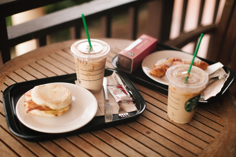 breakfast, tray, black, cup, no people, delicious, close-up, straw, drinks, drinking glass, food, drinking straw, coffee, table, refreshment, caffeine