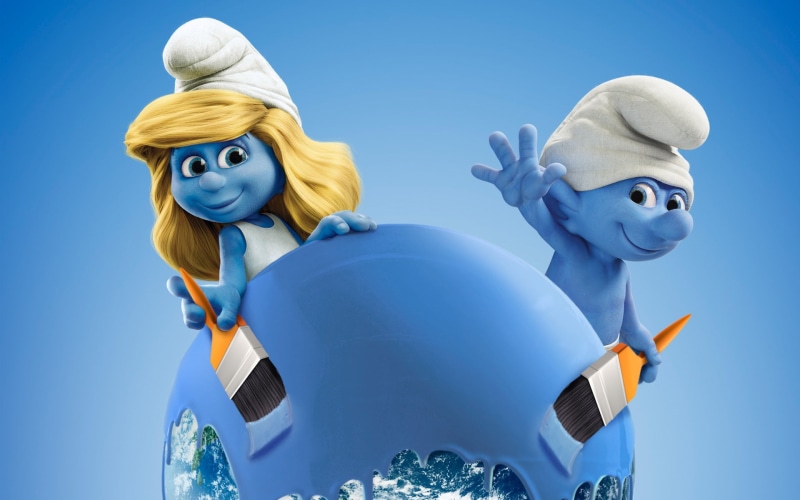 2017, Village, Sony, illustration, 1080P, Cartoon, Lost, Smurfs, Movie
