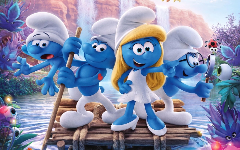 2017, The, village, 1080P, Lost, Animation, Smurfs
