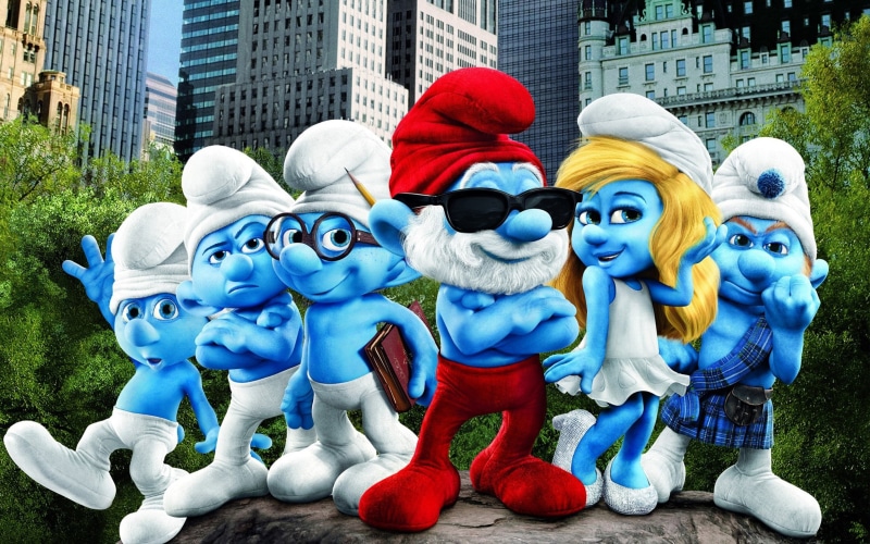 papa, 2K, smurf, clumsy, smurfs, gutsy, smurfette, brainy, characters, hd