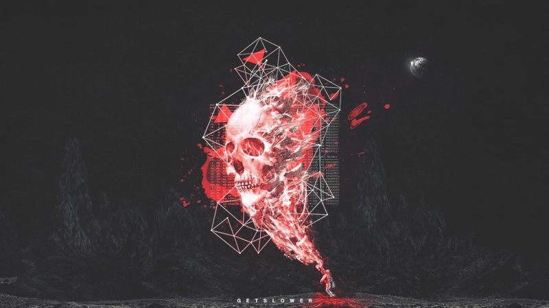 space, skull, 720P, event, noisia, no people, motion, illuminated, night, blurred motion, sparks, black background, long exposure, nature, firework, glowing