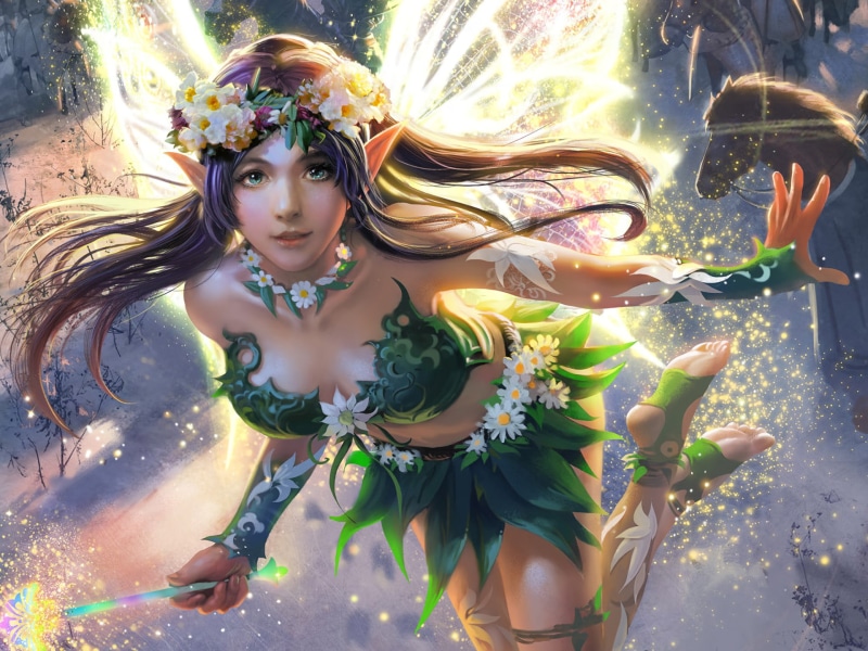 1080P, Video Game, Legend Of The Cryptids, Fantasy, Girl, Flying, Wand, Magic, Fairy, Elf