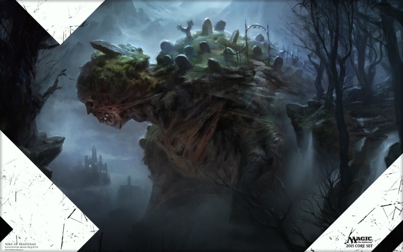 Magic: The Gathering, magic, art and craft, reflection, 2K, representation, lake, monster, creativity, motion, no people, day, rock, plant, high angle view