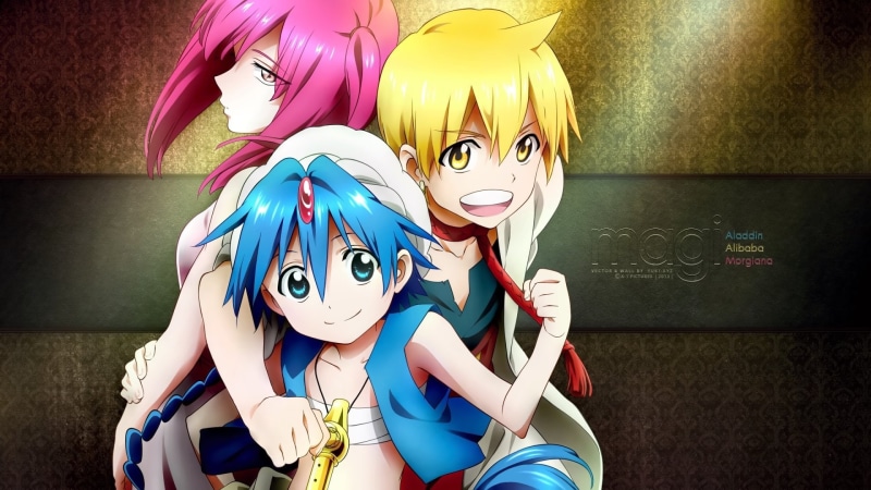 1080P, Magi: The Labyrinth Of Magic, Anime, Morgiana (Magi), Aladdin (Magi), Alibaba Saluja