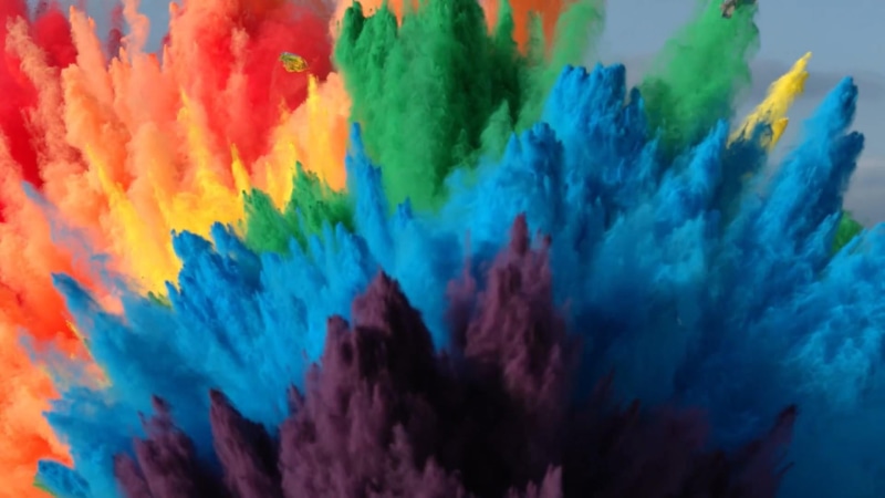 rainbow, no people, backgrounds, variation, mixing, studio shot, creativity, paint, modern art, indoors, art and craft equipment, pattern, choice, craft