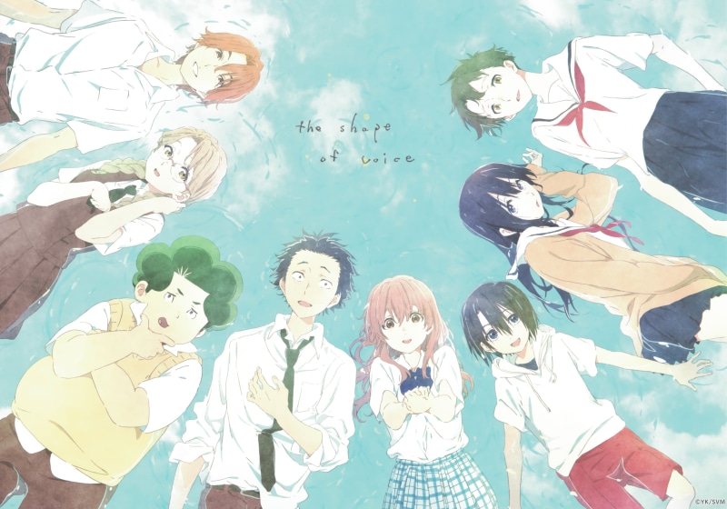 2K, Mashiba Satoshi, real people, outdoors, anime, nature, looking at camera, reflection, Nishimiya Shōko, Ueno Naoka, Nagatsuka Tomohiro, anime boys
