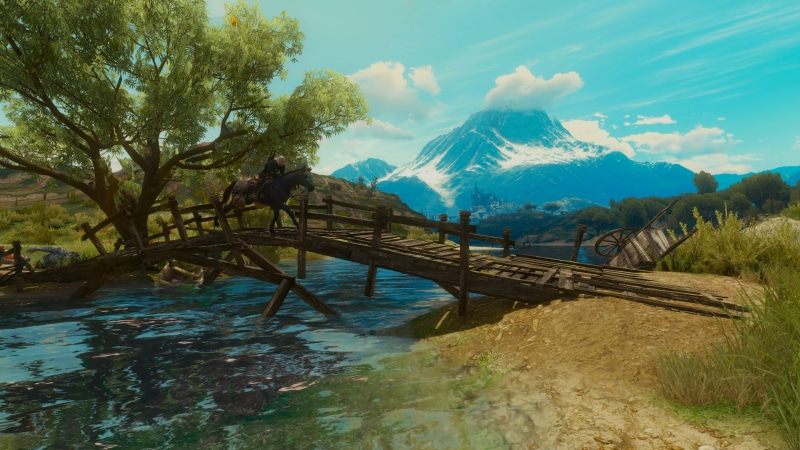 screen shot, The Witcher 3: Wild Hunt, Płotka (horse), 4K, video games, The Witcher 3: Wild Hunt - Blood and Wine, Geralt of Rivia, The Witcher