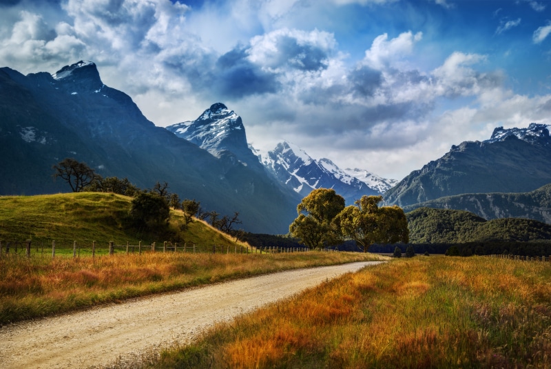 rural, Dirt Road, southwest  Pacific, Nikon d800, Road to Paradise, Glenorchy  New Zealand, village, sky, white sky, otakou, mountains, day, otago, customs