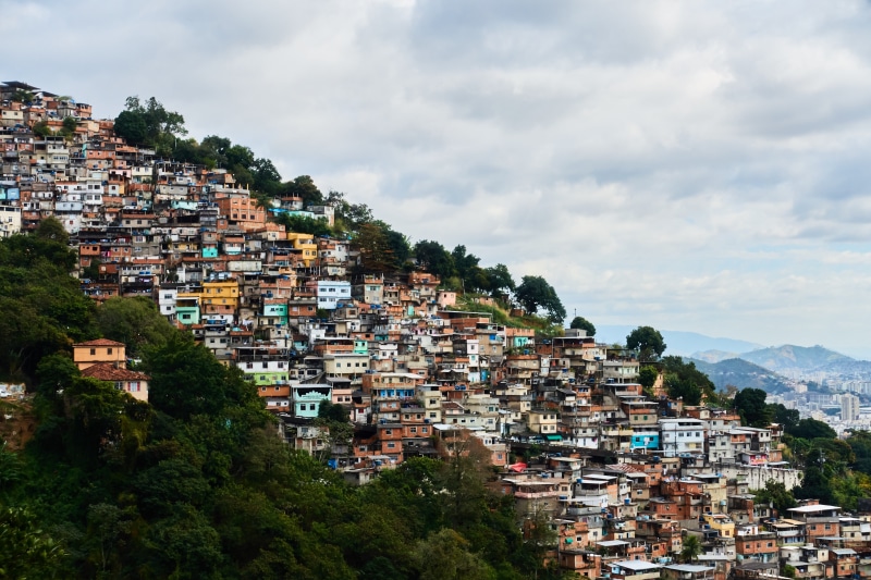 sky, outdoors, mountain, crowd, city, building exterior, cloud - sky, building, favela, architecture, tree, settlement, brazil, urban development, residential district