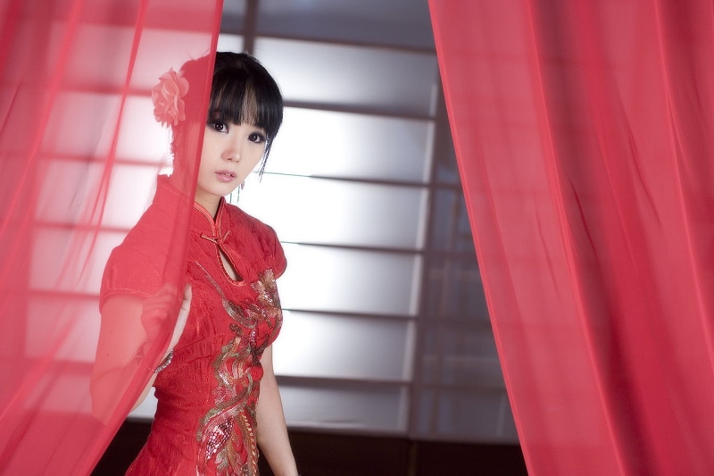 fashion, beauty, model, women, kimono, Cheongsam, adult, indoors, waist up, clothing, young adult, Im Soo Yeon, portrait, chinese new year, qipao, 720P