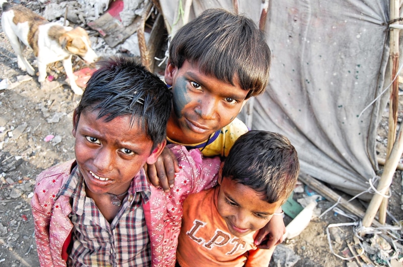 standing, people, urban, boy, 1080P, three, faces, boys, close, outdoors, poor, girls, offspring, curious, females, togetherness, looking, little, young