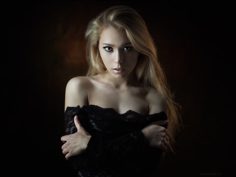 arms crossed, blonde, bare shoulders, women, portrait, 1080P