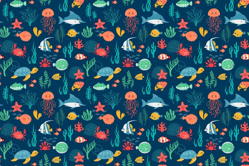 growth, vulnerability, fish, large group of objects, abstract, beauty in nature, repetition, plant, art, animal, flower head, backgrounds, illustration
