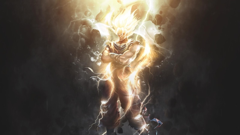 Goku, Dragon Ball, Glowing Eyes, Super Saiyan 2, 1080P, Glow, Dragon Ball Z