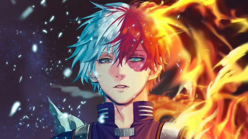 Shoto Todoroki, 4K, Anime, My Hero Academia