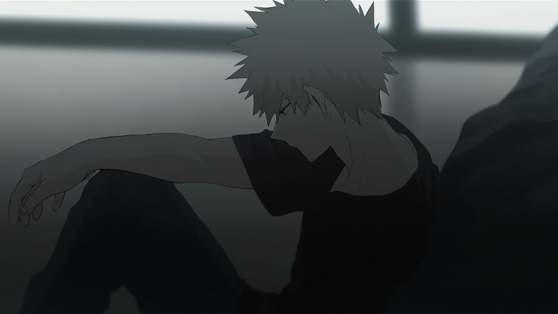 abstract, adult, gray, indoors, waist up, women, 1080P, Anime, contemplation, one person, young adult, real people, standing, My Hero Academia, human body part