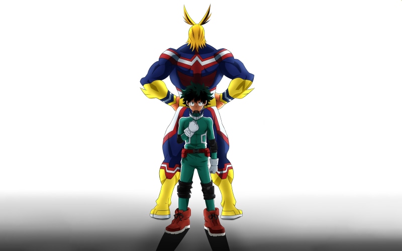 Anime, Izuku Midoriya, My Hero Academia, All Might, 4K, Boku no Hero Academia