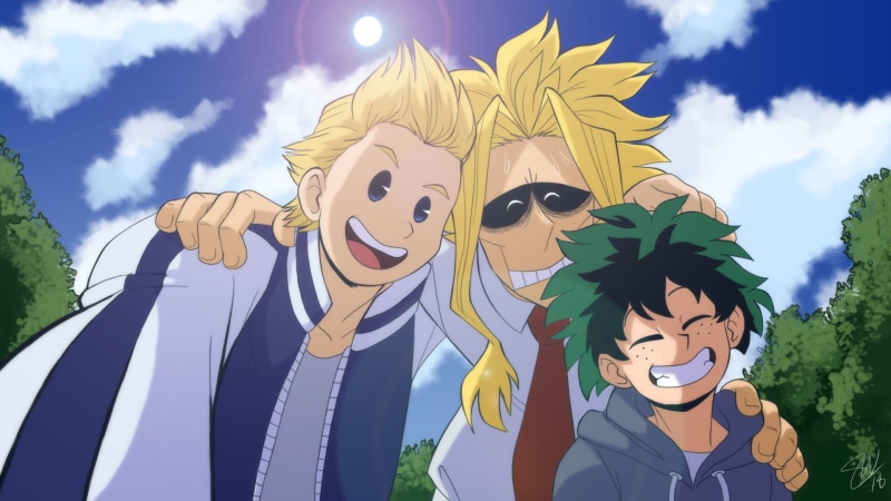 1080P, Izuku Midoriya, Anime, Mirio Togata, All Might, Toshinori Yagi, My Hero Academia