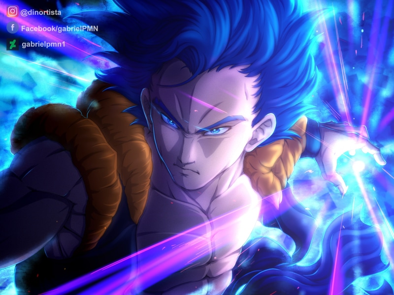 2K, Super Saiyan Blue, Dragon Ball Super, Dragon Ball, Gogeta (Dragon Ball)