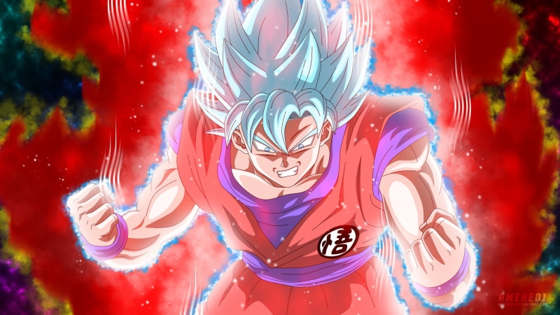 waist up, multi colored, Son Goku, Dragon Ball Super, young adult, Dragon Ball, red, arts culture and entertainment, 1080P, creativity, hand, one person