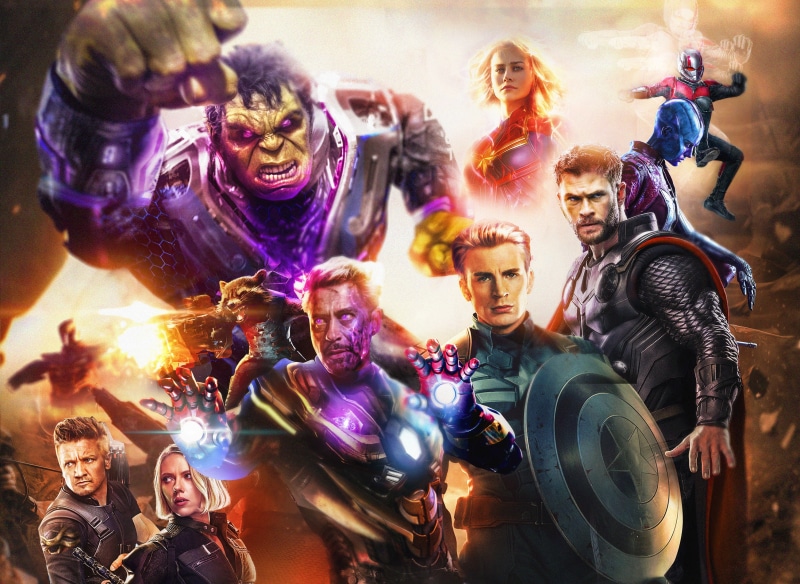 The Avengers, Hawkeye, Ant-Man, Black Widow, Thor, 2K, Rocket Raccoon, Captain America, Captain Marvel, Hulk, Nebula (Marvel Comics), Iron Man, Avengers