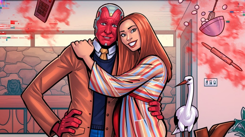 Wanda Maximoff, Scarlet Witch, Vision, Marvel Comics, Marvel Cinematic Universe, 1080P
