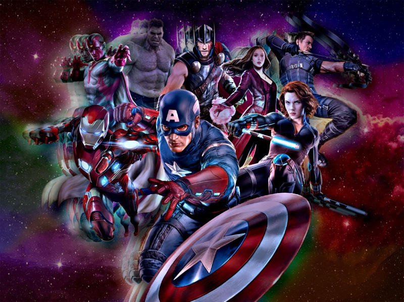young women, hd, young men, spectator, positive emotion, avengers, iron man, multi colored, men, fun, adult, artwork, young adult, real people, night, excitement
