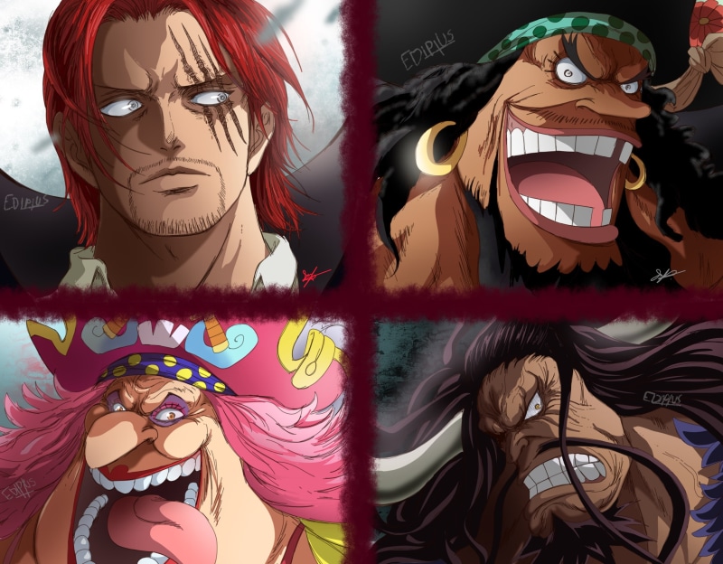 One Piece, Kaido (One Piece), Charlotte Linlin, Shanks (One Piece), 2K, Marshall D. Teach