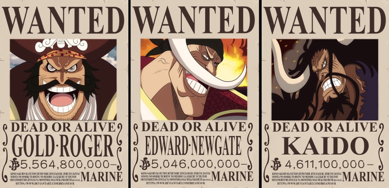 One Piece, Edward Newgate, Kaido (One Piece), 4K, Gol D. Roger